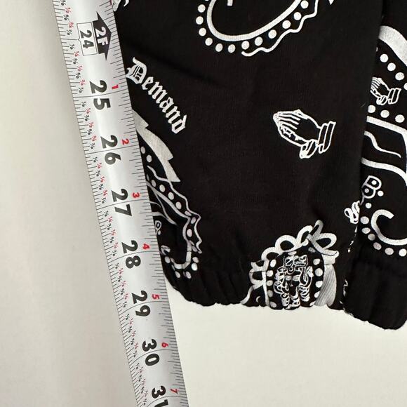 NWT Supply & Demand Black and White‎ Paisley Spray Jogger Sweatpant Men's XS - Picture 10 of 11